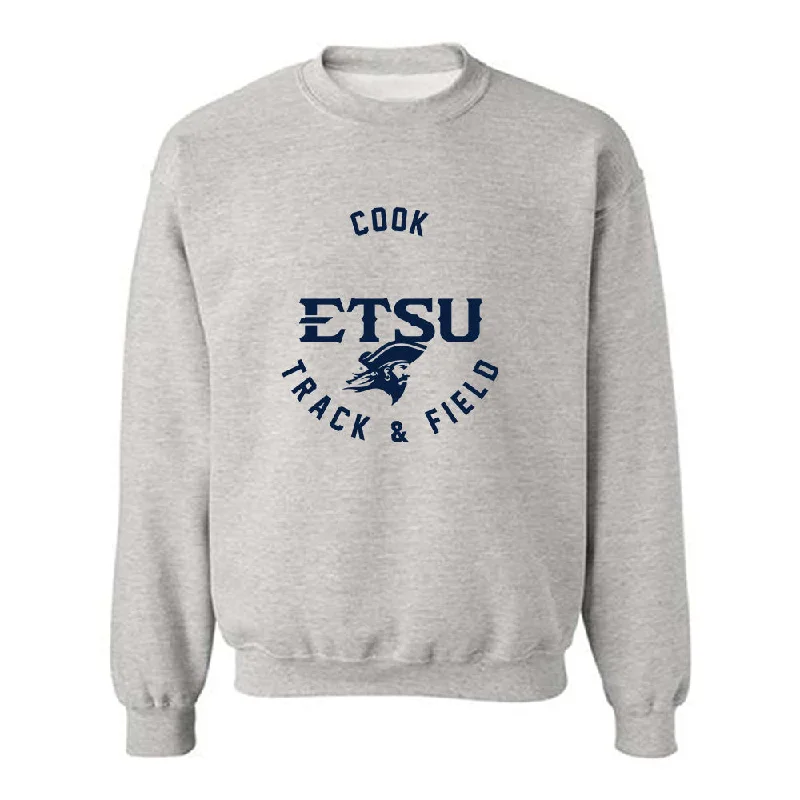 East Tennessee State - NCAA Women's Track & Field : Micailah Cook - Classic Fashion Shersey Crewneck Sweatshirt Hoodie with Camouflage Military Edgy