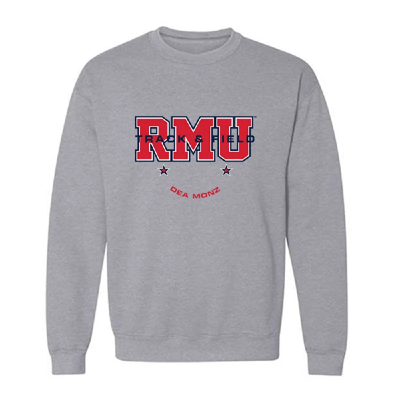 Robert Morris - NCAA Women's Track & Field : Dea Monz - Classic Fashion Shersey Crewneck Sweatshirt Hoodie with Pastel Soft Subtle