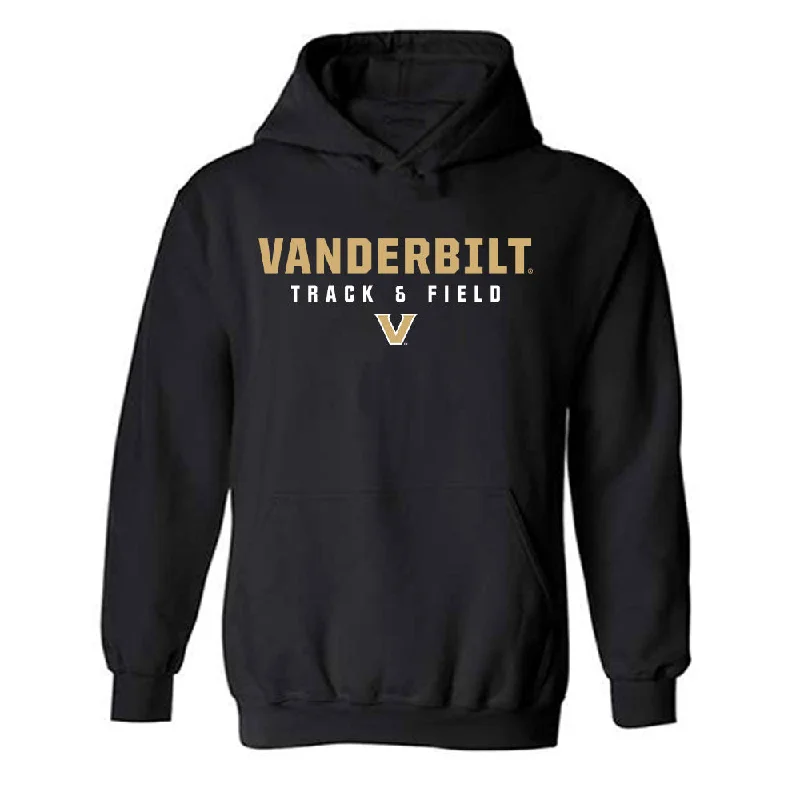 Vanderbilt - NCAA Women's Track & Field : Faith Franklin - Hooded Sweatshirt Hoodie with Raglan Sleeves Sporty Comfortable