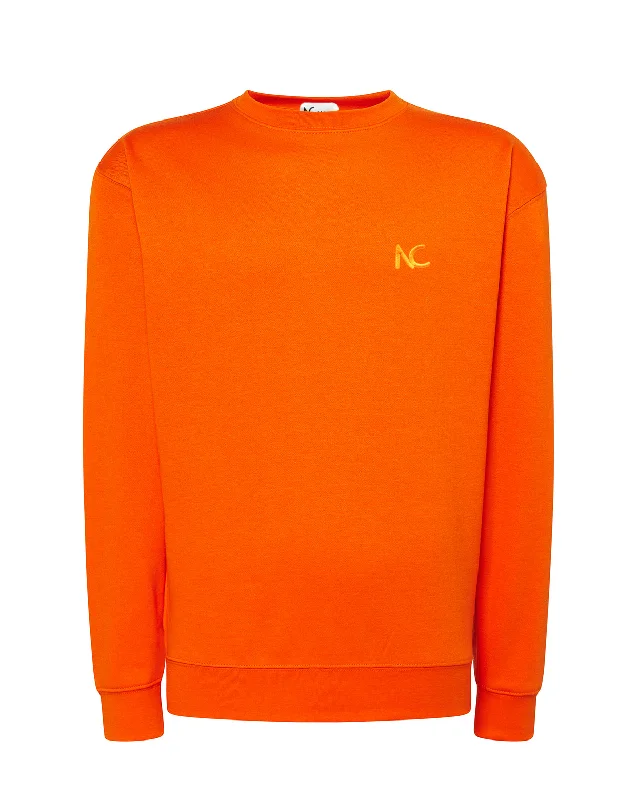 NC SWEATSHIRT - BLAZE ORANGE Hoodie with Hem Drawcord Adjustable Customizable