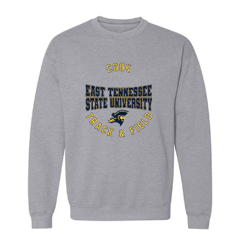 East Tennessee State - NCAA Women's Track & Field : Micailah Cook - Classic Fashion Shersey Crewneck Sweatshirt Hoodie with Lace Feminine Delicate