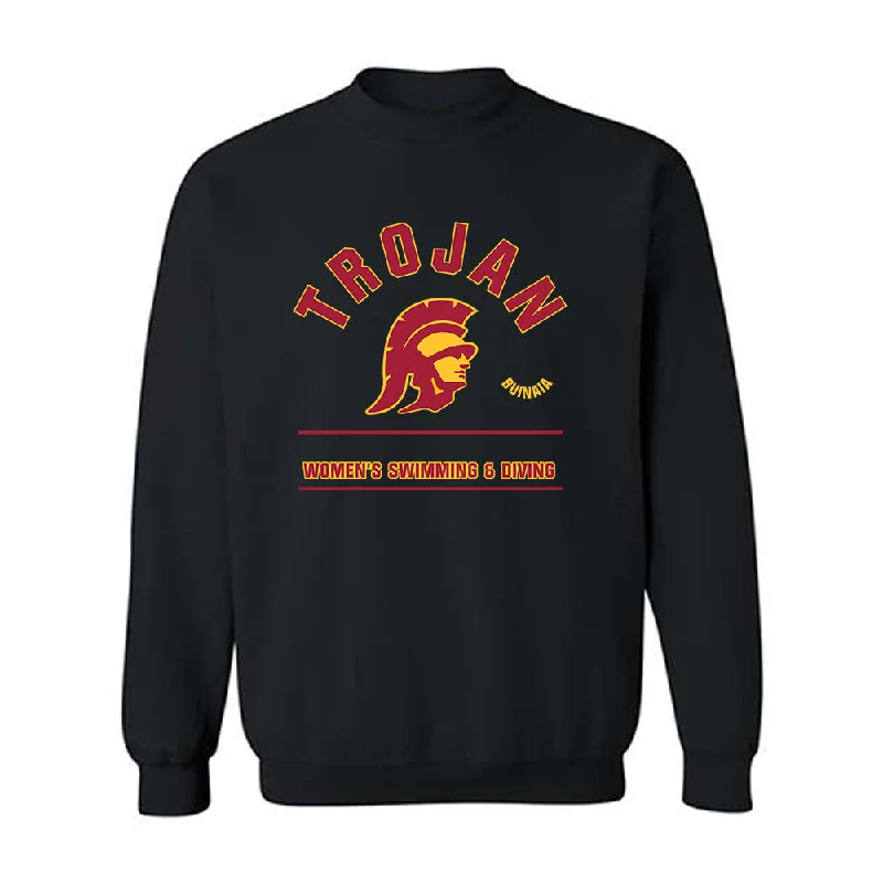 USC - NCAA Women's Swimming & Diving : Vasilissa Buinaia - Classic Fashion Shersey Crewneck Sweatshirt Hoodie with Earth Tones Natural Calm