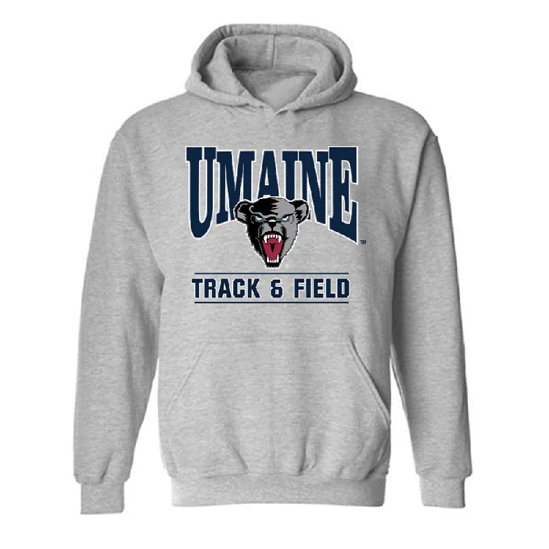 Maine - NCAA Women's Track & Field : Maddie Cyr - Classic Fashion Shersey Hooded Sweatshirt Hoodie Crop Top Short Trendy