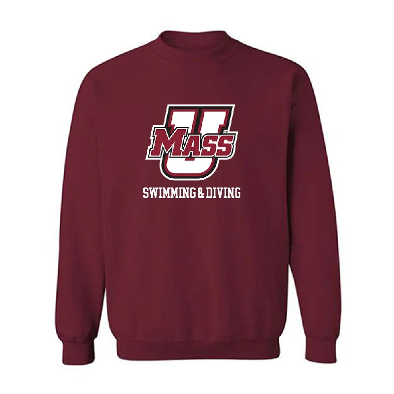 UMass - NCAA Women's Swimming & Diving : Lauren Stott - Classic Fashion Shersey Crewneck Sweatshirt Hoodie with Sequins Glamorous Eye-catching