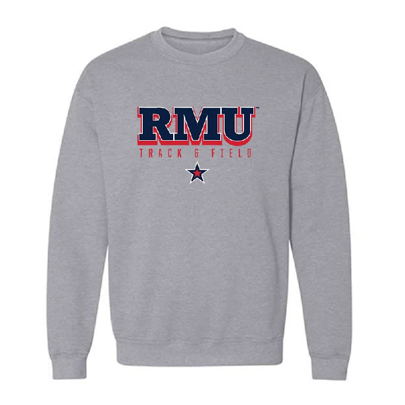 Robert Morris - NCAA Women's Track & Field : Dea Monz - Classic Shersey Crewneck Sweatshirt Hoodie with Lace Feminine Delicate