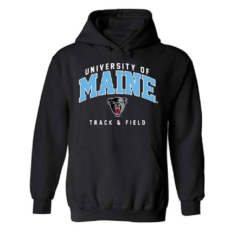 Maine - NCAA Women's Track & Field : Maddie Cyr - Classic Shersey Hooded Sweatshirt Hoodie with Side Slits Relaxed Casual