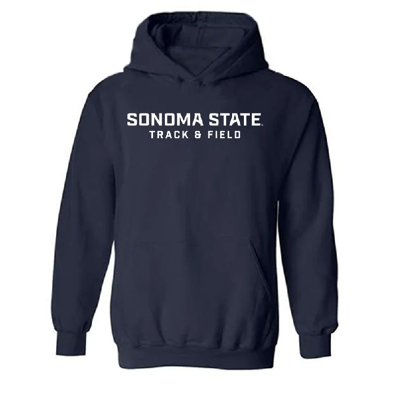 SSU - NCAA Women's Track & Field : Itzel Barrios - Classic Shersey Hooded Sweatshirt Hoodie with V-Neck Classic Versatile