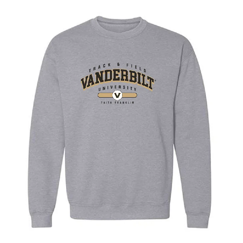 Vanderbilt - NCAA Women's Track & Field : Faith Franklin - Classic Fashion Shersey Crewneck Sweatshirt Hoodie with Toggle Buttons Decorative Unique