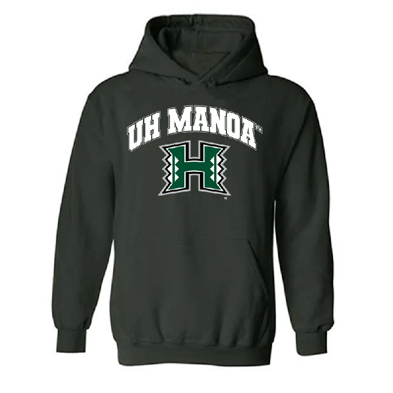 Hawaii - NCAA Women's Track & Field : Samaria Vital - Classic Shersey Hooded Sweatshirt Hoodie with Raglan Sleeves Sporty Comfortable