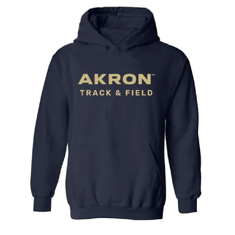 Akron - NCAA Women's Track & Field : Joy Nwokike - Classic Shersey Hooded Sweatshirt Hoodie with Hem Embroidery Detailed Premium