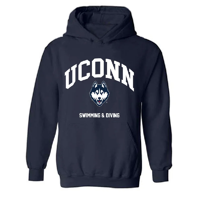 UConn - NCAA Women's Swimming & Diving : Stella McCardie - Classic Shersey Hooded Sweatshirt Hoodie with Button Classic Timeless