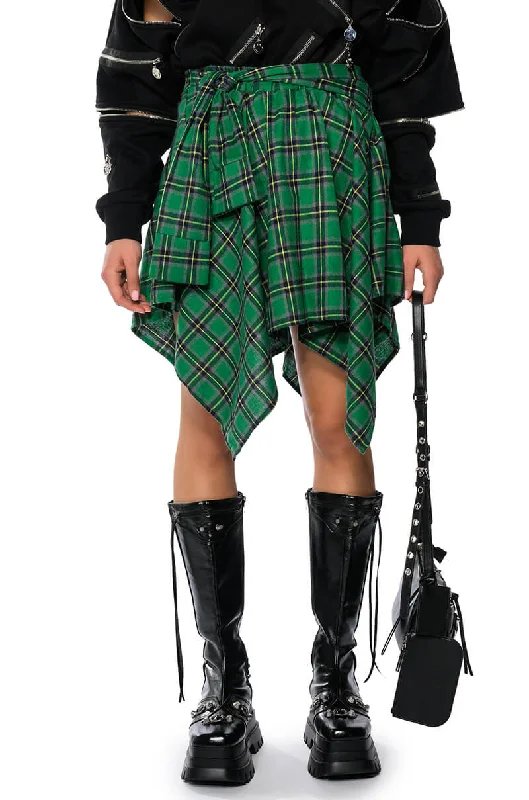 CHARLY MINI PLAID SKIRT high waist skirt