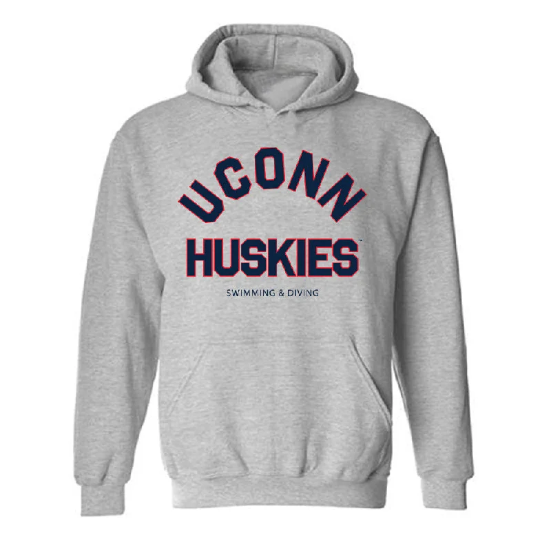 UConn - NCAA Women's Swimming & Diving : Bridget Davis - Classic Shersey Hooded Sweatshirt Hoodie with Typography Text Message