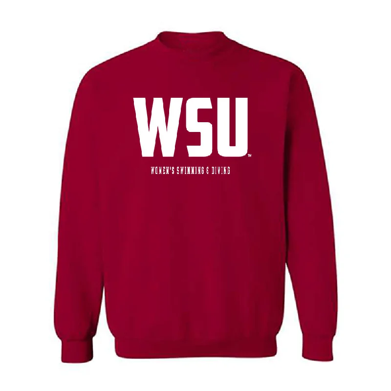 WSU - NCAA Women's Swimming & Diving : Angela Di Palo - Classic Shersey Crewneck Sweatshirt Hoodie with Drop Shoulder Relaxed Streetwear