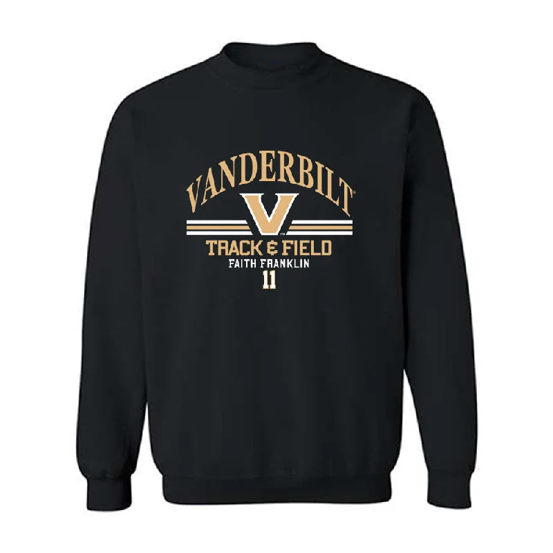 Vanderbilt - NCAA Women's Track & Field : Faith Franklin - Classic Fashion Shersey Crewneck Sweatshirt Hoodie with Ribbed Neckline Snug Warm