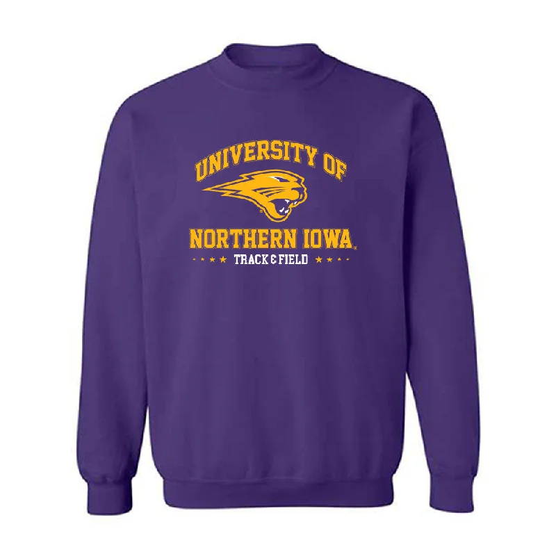 Northern Iowa - NCAA Women's Track & Field : Aleksys Gannon - Classic Shersey Crewneck Sweatshirt Hoodie with Button Classic Timeless