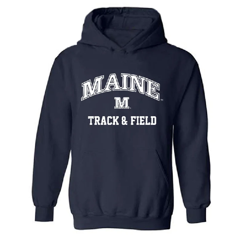 Maine - NCAA Women's Track & Field : Maddie Cyr - Classic Shersey Hooded Sweatshirt Hoodie with Lace Feminine Delicate