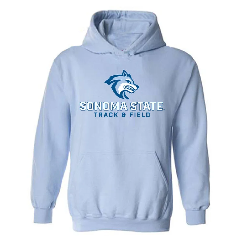 SSU - NCAA Women's Track & Field : Itzel Barrios - Classic Shersey Hooded Sweatshirt Hoodie with Cropped Fit Short Trendy