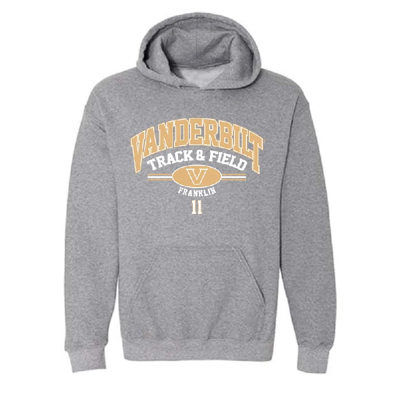 Vanderbilt - NCAA Women's Track & Field : Faith Franklin - Classic Fashion Shersey Hooded Sweatshirt Hoodie with Batwing Sleeves Loose Dramatic