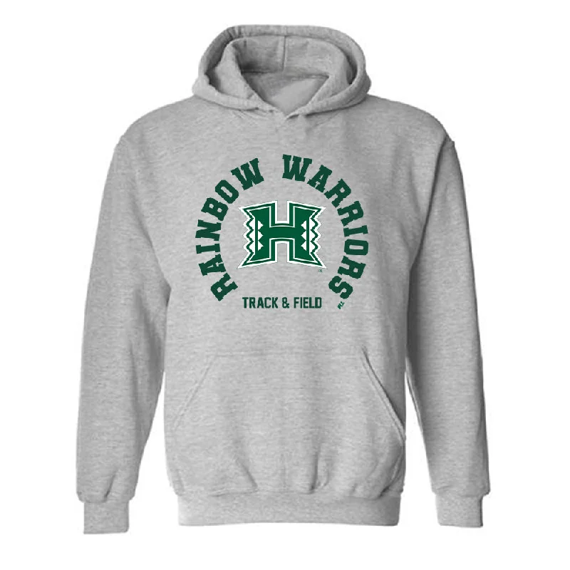 Hawaii - NCAA Women's Track & Field : Rachel Seeley - Classic Shersey Hooded Sweatshirt Hoodie with Earth Tones Natural Calm