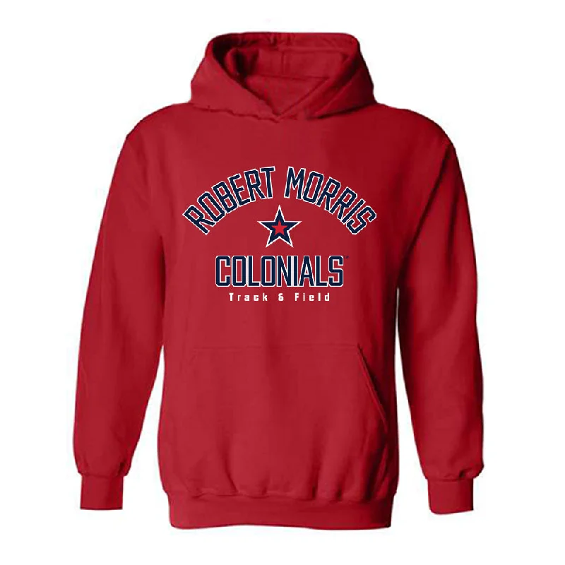 Robert Morris - NCAA Women's Track & Field : Dea Monz - Classic Shersey Hooded Sweatshirt Hoodie with Illustration Artistic Creative