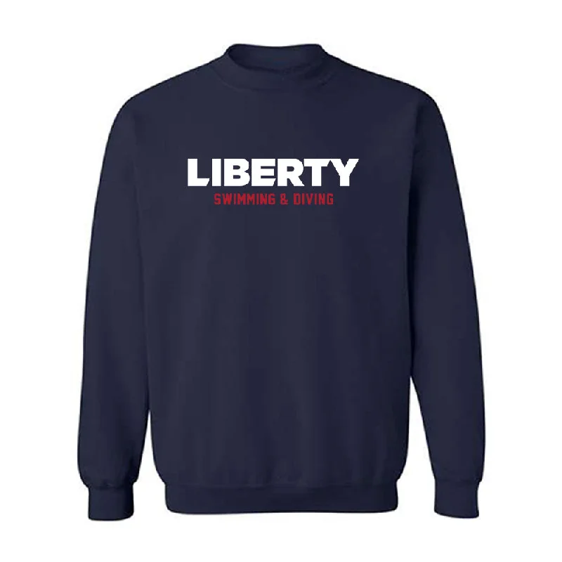 Liberty - NCAA Women's Swimming & Diving : Faith Forsberg - Classic Shersey Crewneck Sweatshirt Hoodie with Half-Zip Sporty Casual