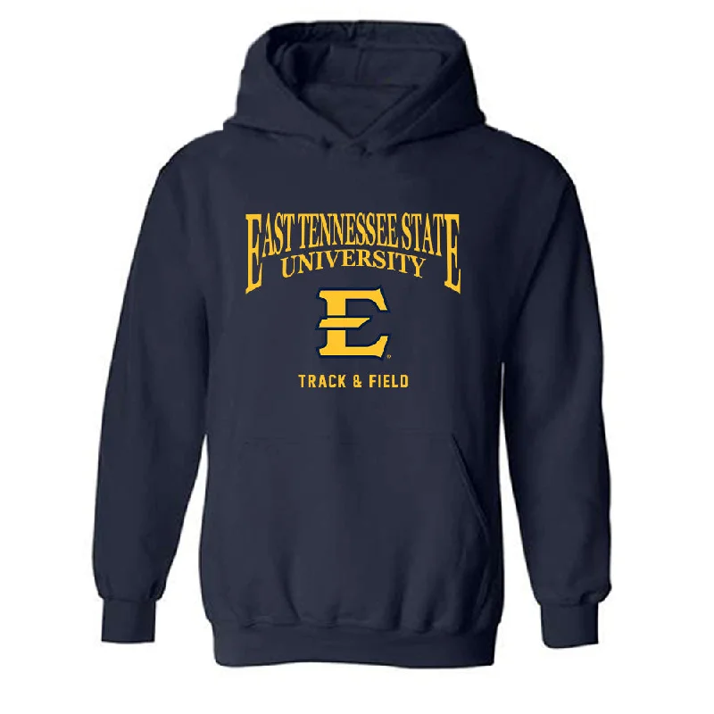 East Tennessee State - NCAA Women's Track & Field : Micailah Cook - Classic Shersey Hooded Sweatshirt Hoodie with Reflective Safety Nightwear