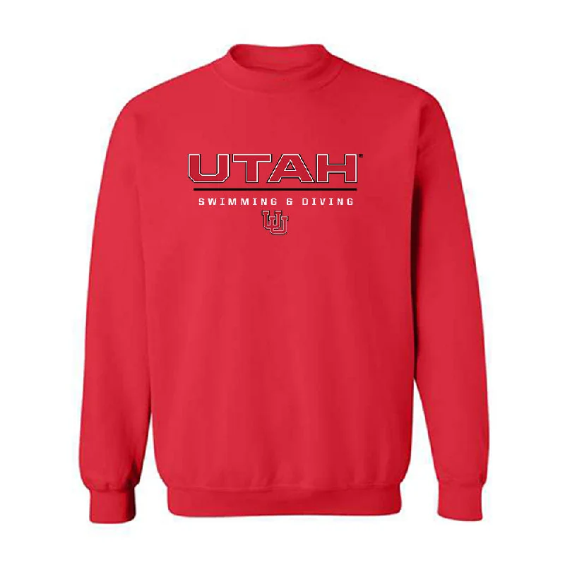 Utah - NCAA Women's Swimming & Diving : Anya Clark - Classic Shersey Crewneck Sweatshirt Hoodie with Front Slit Layering Stylish