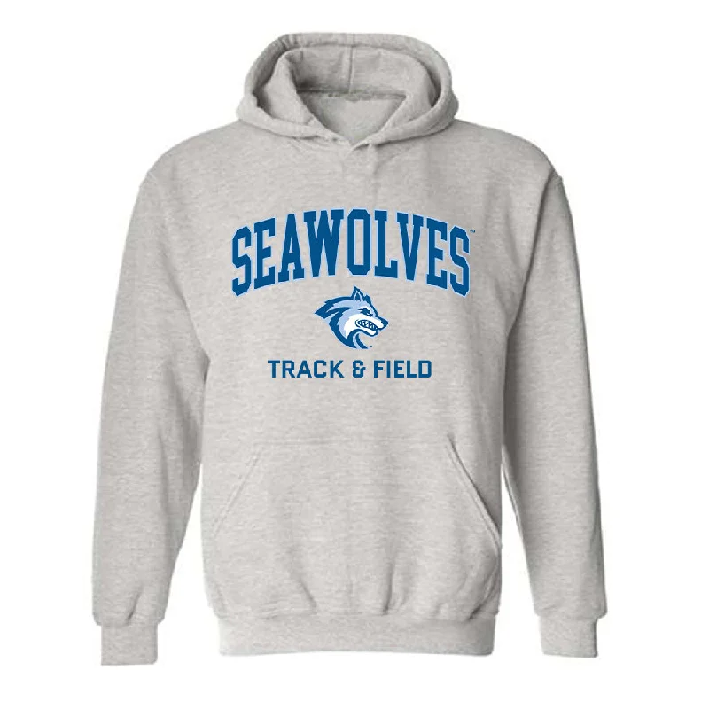 SSU - NCAA Women's Track & Field : Itzel Barrios - Classic Fashion Shersey Hooded Sweatshirt Hoodie with Crew Neck Simple Timeless