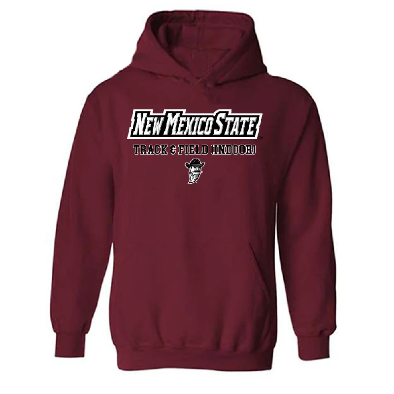 NMSU - NCAA Women's Track & Field : Grace Pendarvis - Classic Shersey Hooded Sweatshirt Hoodie with Hem Contrast Bold Stylish