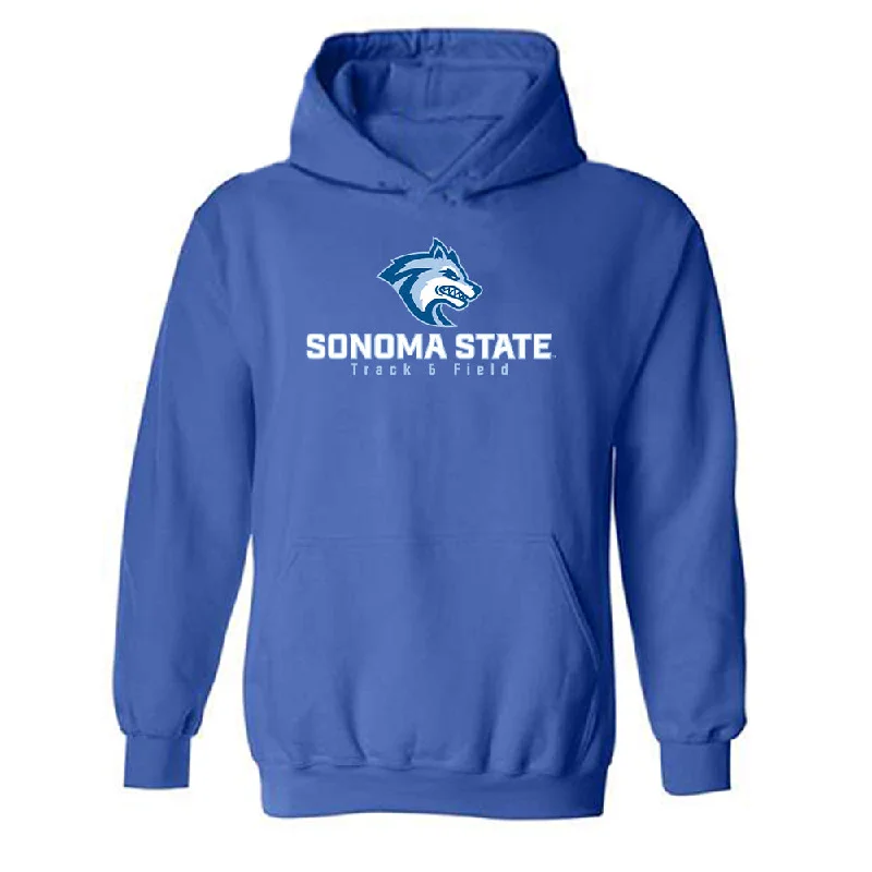 SSU - NCAA Women's Track & Field : Itzel Barrios - Generic Shersey Hooded Sweatshirt Hoodie with Ribbed Neckline Snug Warm