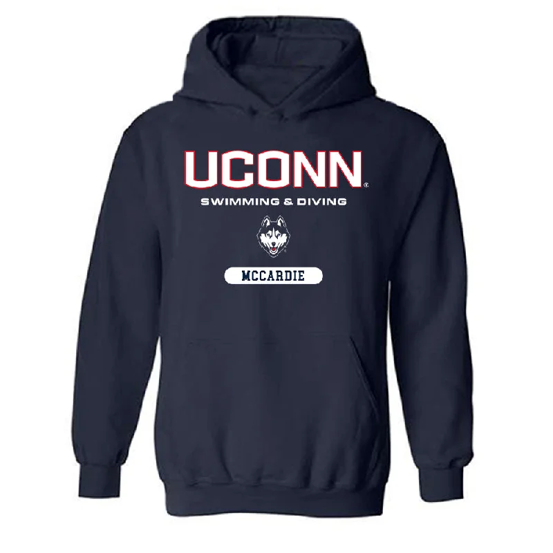 UConn - NCAA Women's Swimming & Diving : Stella McCardie - Classic Shersey Hooded Sweatshirt Hoodie with Hem Detail Decorative Unique