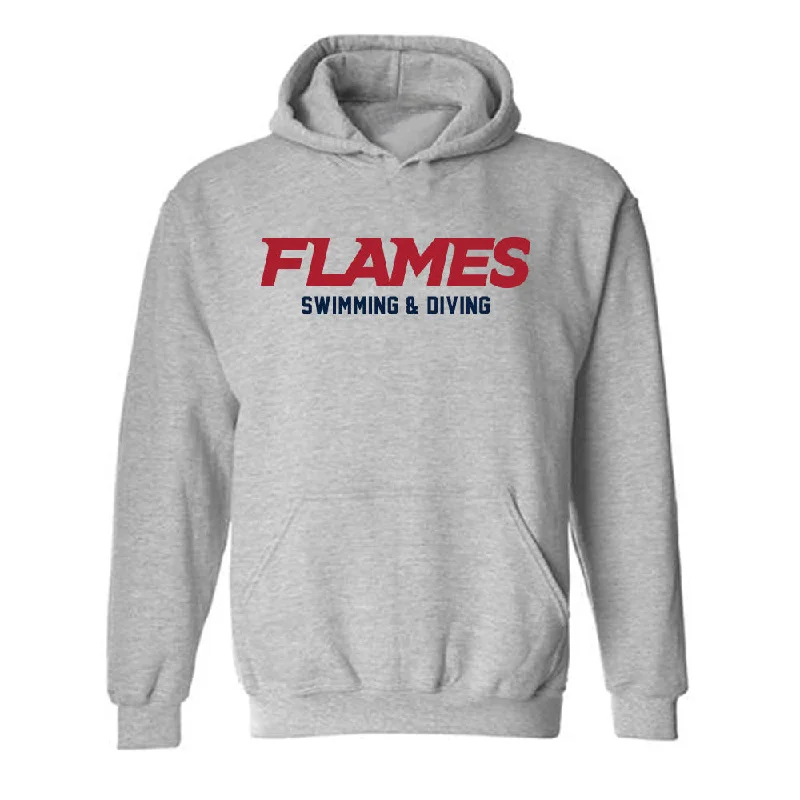 Liberty - NCAA Women's Swimming & Diving : Malia Francis - Classic Shersey Hooded Sweatshirt Hoodie with Stripes Bold Sporty