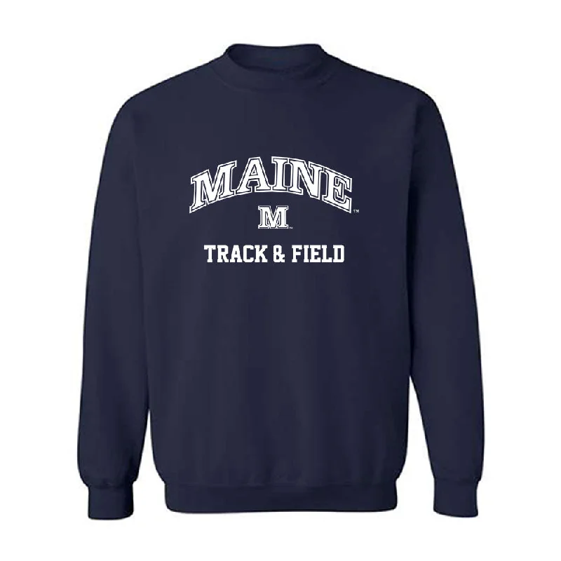 Maine - NCAA Women's Track & Field : Maddie Cyr - Classic Shersey Crewneck Sweatshirt Hoodie with Applique Textured Unique