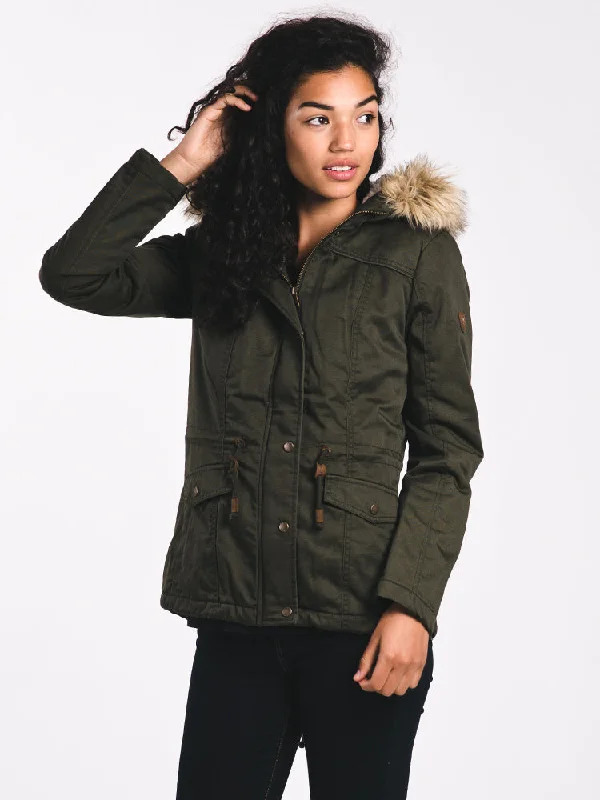 WOMENS KATE PARKA - PEAT OLIVE - CLEARANCE Warm Classic Winter Parka