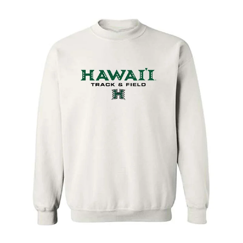 Hawaii - NCAA Women's Track & Field : Rachel Seeley - Crewneck Sweatshirt Hoodie with Puffed Sleeves Voluminous Trendy