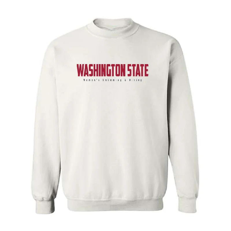 WSU - NCAA Women's Swimming & Diving : Angela Di Palo - Classic Shersey Crewneck Sweatshirt Hoodie with Contrast Stitching Detailed Premium