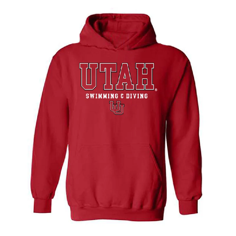 Utah - NCAA Women's Swimming & Diving : Anya Clark - Classic Shersey Hooded Sweatshirt Cotton Hoodie Fleece Lining Warmth