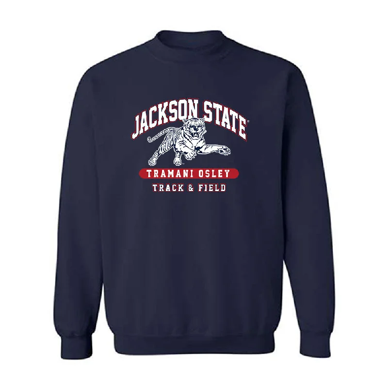 Jackson State - NCAA Women's Track & Field : Tramani Osley - Classic Fashion Shersey Crewneck Sweatshirt Hoodie Dress Longline Feminine