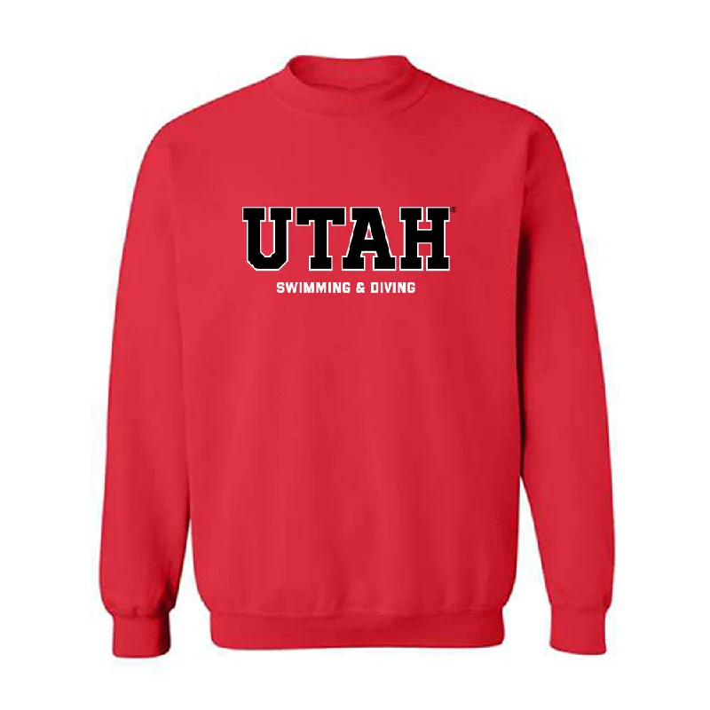 Utah - NCAA Women's Swimming & Diving : Anya Clark - Classic Shersey Crewneck Sweatshirt Hoodie with Belted Waist Structured Tailored