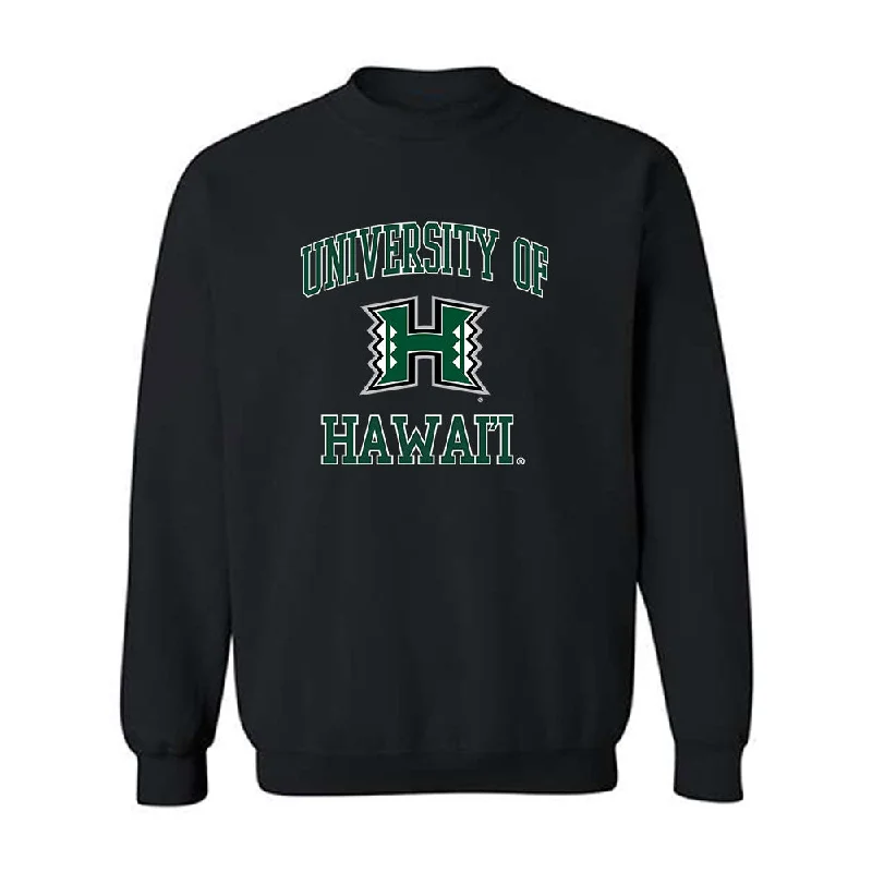 Hawaii - NCAA Women's Track & Field : Rachel Seeley - Classic Shersey Crewneck Sweatshirt Hoodie with Rolled Sleeves Casual Relaxed