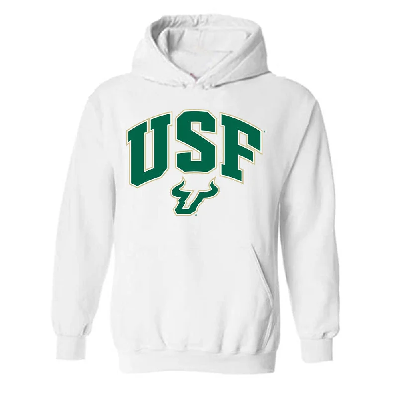 USF - NCAA Women's Track & Field : Adalin Robinson - Classic Fashion Shersey Hooded Sweatshirt Hoodie with Exposed Zipper Edgy Industrial