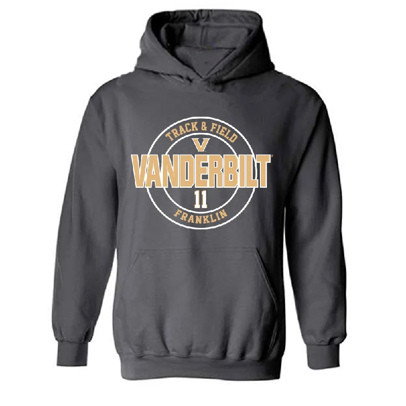 Vanderbilt - NCAA Women's Track & Field : Faith Franklin - Classic Fashion Shersey Hooded Sweatshirt Hoodie with Zipper Placket Modern Functional