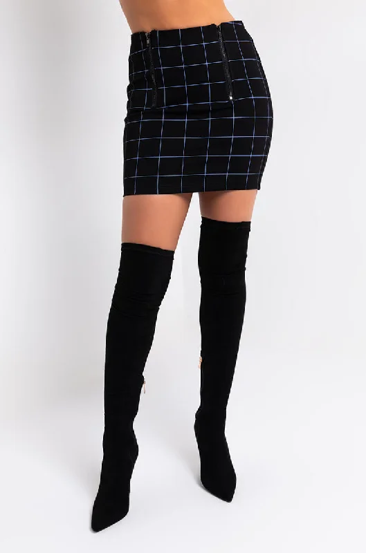 SEXY PLAID MINI SKIRT floral skirt print