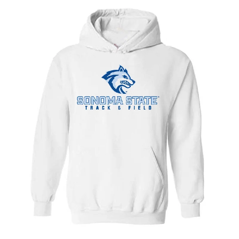 SSU - NCAA Women's Track & Field : Itzel Barrios - Classic Shersey Hooded Sweatshirt Hoodie with Bell Sleeves Flared Feminine