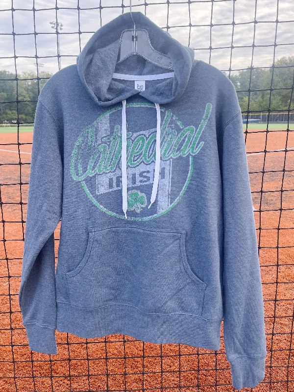 Depth Charge Cathedral Irish Hoodie Hoodie with High-Low Hem Asymmetrical Trendy