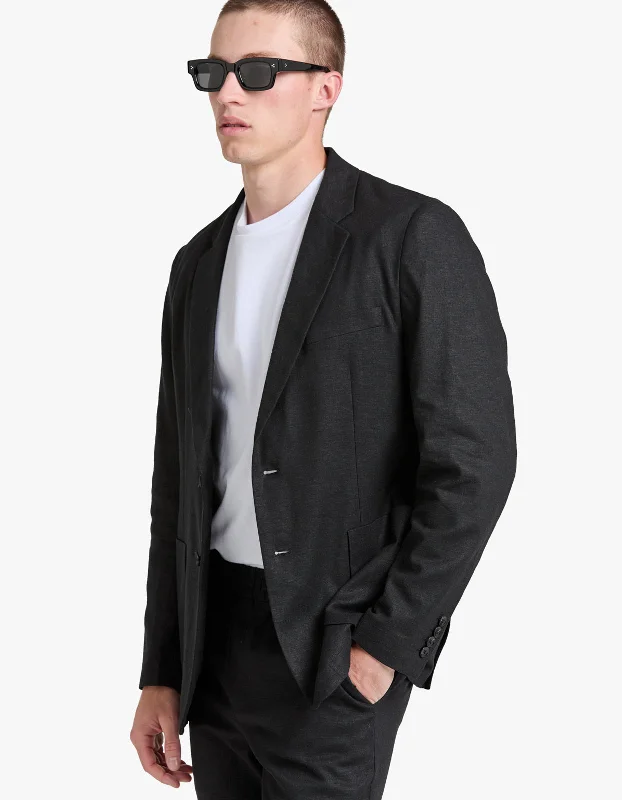 Frank Linen Blazer - Black Women's Casual Suit