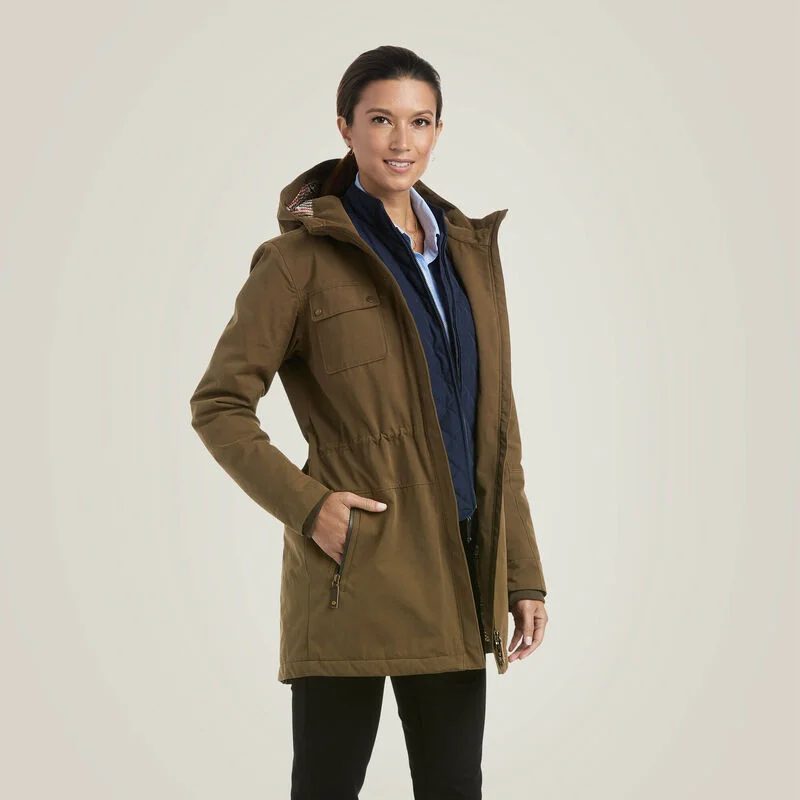 WMS ARGENTIUM PARKA HEARTH | 10037447 Stylish Contrast Trim Parka