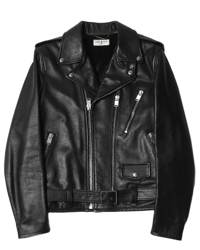 FW13 L17 Calf Leather Jacket V-Neck Jacket Boat Neck Jacket Square Neck Jacket