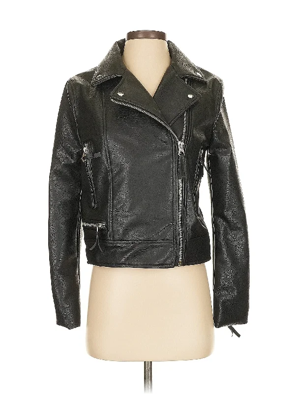 Faux Leather Jacket Oversized Jacket Tailored Jacket Straight Jacket